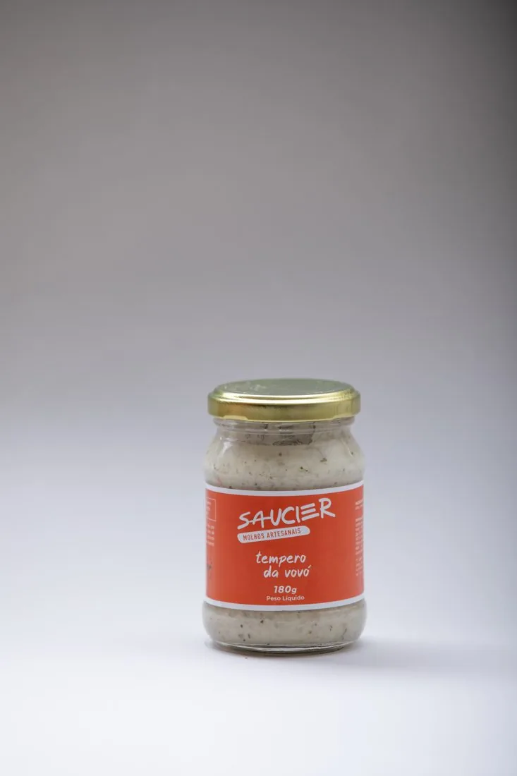 Pote de Tempero da Vovó Saucier, foto oficial da marca
